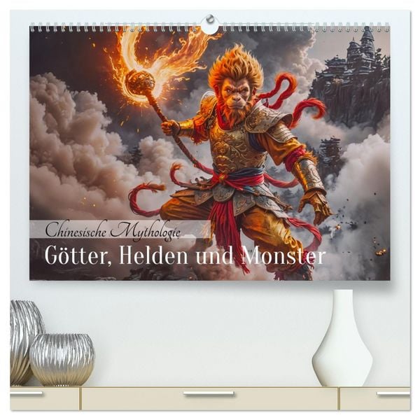 Produktbild: Chinesische Mythologie - G&ouml;tter, Helden und Monster (hochwertiger Premium Wandkalender 2026 DIN A2 quer), Kunstdruck in Hochglanz