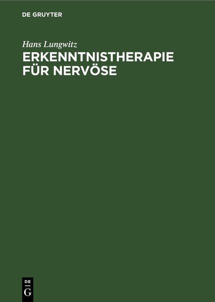 Produktbild: Erkenntnistherapie f&uuml;r Nerv&ouml;se