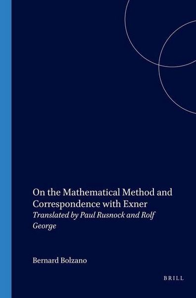 Produktbild: On the Mathematical Method and Correspondence with Exner
