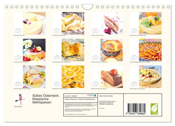 Produktbild: S&uuml;&szlig;es &Ouml;sterreich. Klassische Mehlspeisen (Wandkalender 2026 DIN A4 quer), CALVENDO Monatskalender