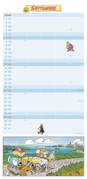 Produktbild: Asterix 2026 Familienplaner - Familien-Timer - Termin-Planer - Kids - Kinder-Kalender - Familien-Kalender - 22x45