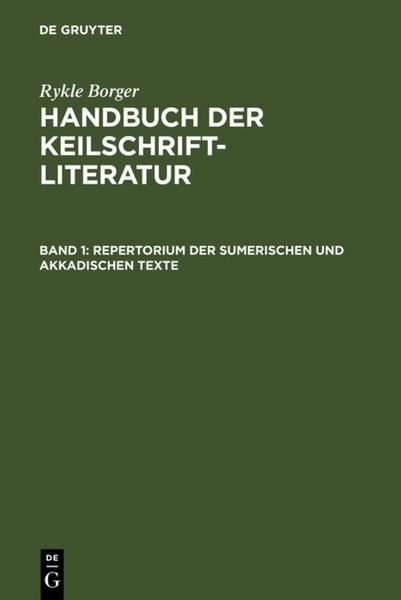 Produktbild: Repertorium der sumerischen und akkadischen Texte