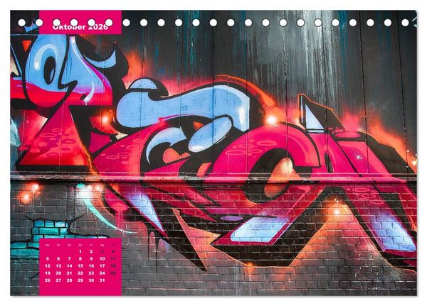 Produktbild: Graffiti (Tischkalender 2026 DIN A5 quer), CALVENDO Monatskalender