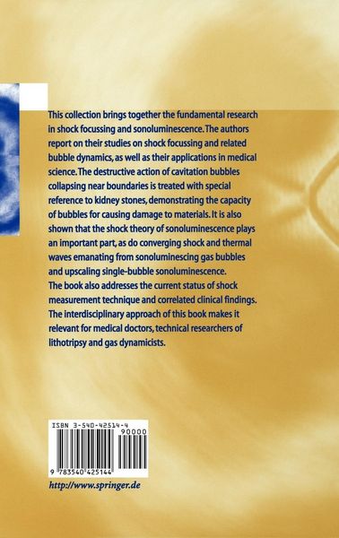 Produktbild: Shock Focussing Effect in Medical Science and Sonoluminescence
