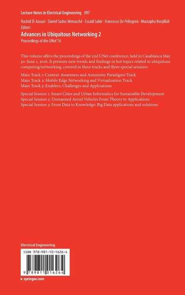 Produktbild: Advances in Ubiquitous Networking 2