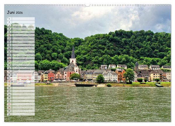 Produktbild: Von Lahnstein bis R&uuml;desheim - Am wundersch&ouml;nen Mittelrhein (Wandkalender 2026 DIN A2 quer), CALVENDO Monatskalender