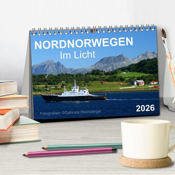 Produktbild: Nordnorwegen im Licht (Tischkalender 2026 DIN A5 quer), CALVENDO Monatskalender