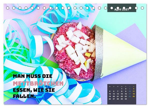 Produktbild: Mettkalender - Spread some more Mett (Tischkalender 2027 DIN A5 quer), CALVENDO Monatskalender
