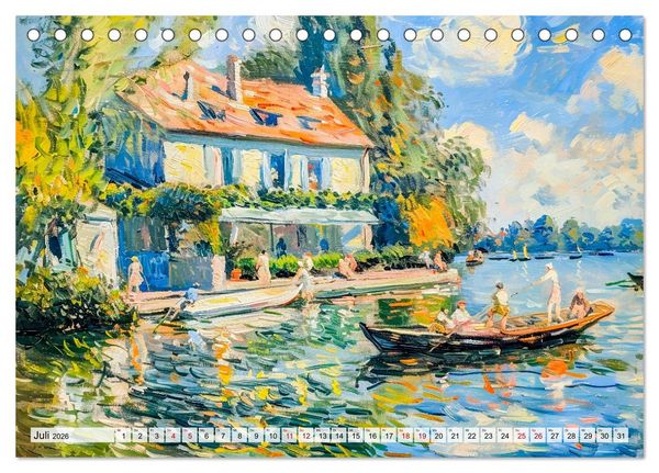 Produktbild: G&auml;rten im Licht - Impressionistische Spazierg&auml;nge mit Bl&uuml;tenpracht (Tischkalender 2026 DIN A5 quer), CALVENDO Monatskalender