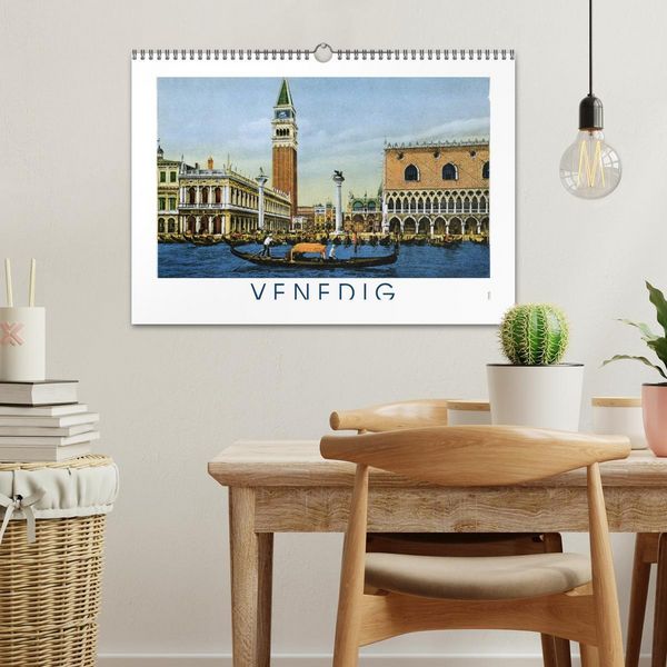 Produktbild: Erinnerungen an das alte Venedig: Historische Stiche von der Lagunenstadt (Wandkalender 2026 DIN A3 quer), CALVENDO Monatskalender
