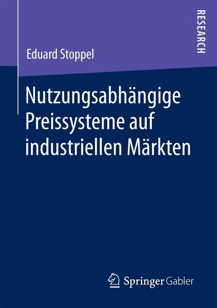 Produktbild: Nutzungsabh&auml;ngige Preissysteme auf industriellen M&auml;rkten