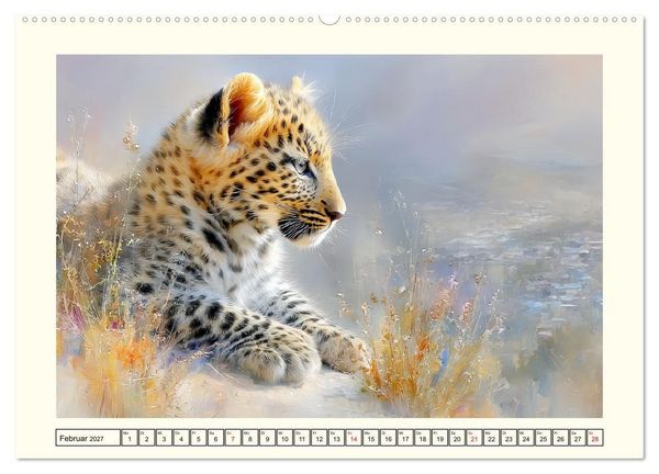 Produktbild: Leopardenkinder. Afrikas Katzenbabys im Licht der Natur (hochwertiger Premium Wandkalender 2027 DIN A2 quer), Kunstdruck in Hochglanz