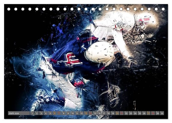 Produktbild: American Football - so cool (Tischkalender 2026 DIN A5 quer), CALVENDO Monatskalender