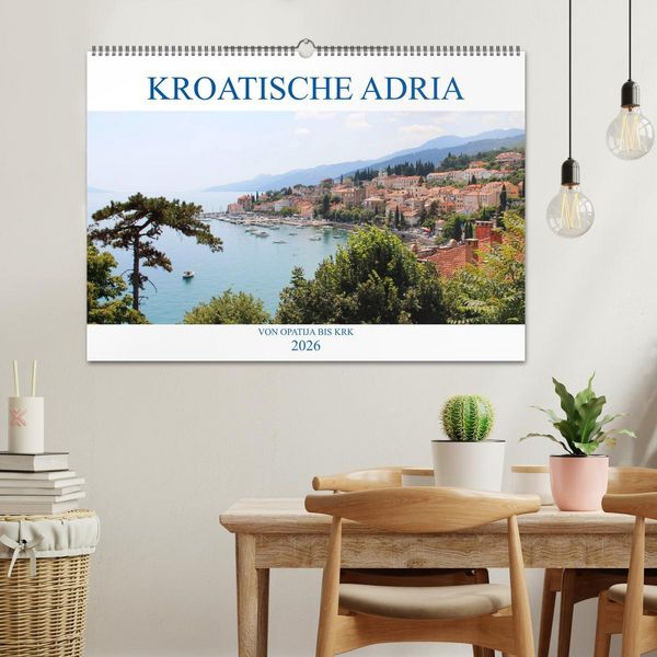 Produktbild: Kroatische Adria - Von Opatija bis Krk (Wandkalender 2026 DIN A2 quer), CALVENDO Monatskalender