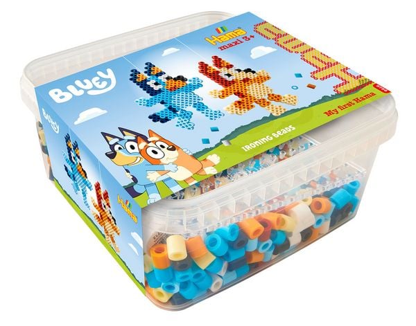 Produktbild: Hama 8756 - My first Hama, B&uuml;gelperlen Maxi 3+, Motiv Bluey, Box, ca. 900 St&uuml;ck