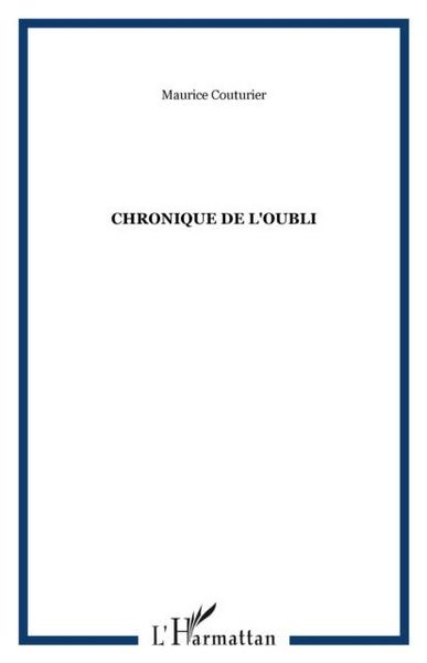 Produktbild: Chronique de l'oubli