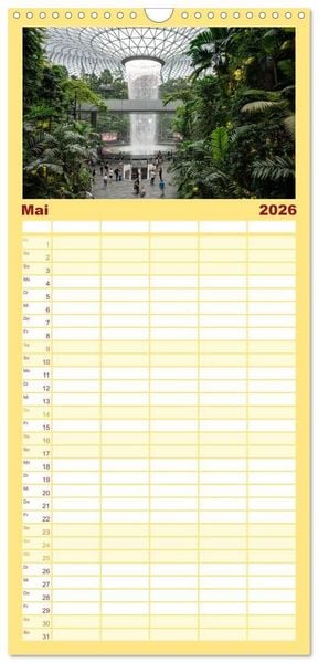 Produktbild: Familienplaner 2026 - Singapur: Zwischen Wolkenkratzern und Superb&auml;umen mit 5 Spalten (Wandkalender, 21 x 45 cm) CALVENDO