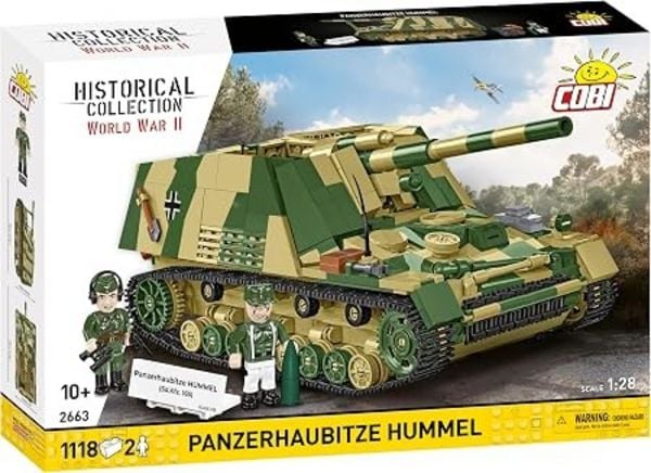 COBI Historical Collection 2663 - Panzerhaubitze Hummel, WWII, Bausatz 1:28, 118+2 Klemmbausteine