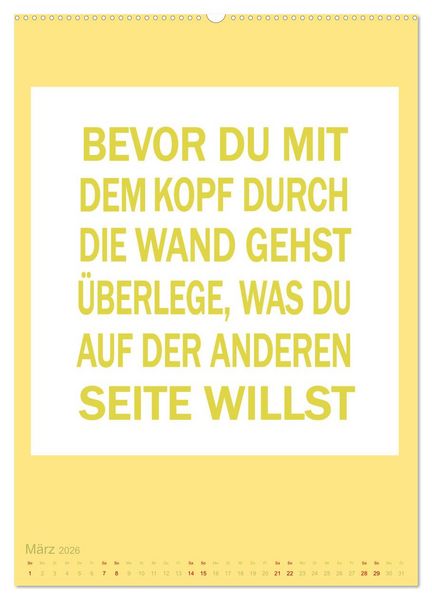 Produktbild: Memo an mich (hochwertiger Premium Wandkalender 2026 DIN A2 hoch), Kunstdruck in Hochglanz