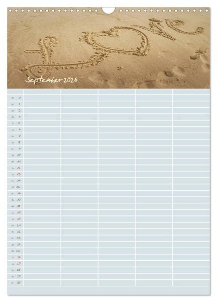 Produktbild: Kleine Sand-Sch&ouml;nheiten / Familienplaner (Wandkalender 2026 DIN A3 hoch), CALVENDO Monatskalender