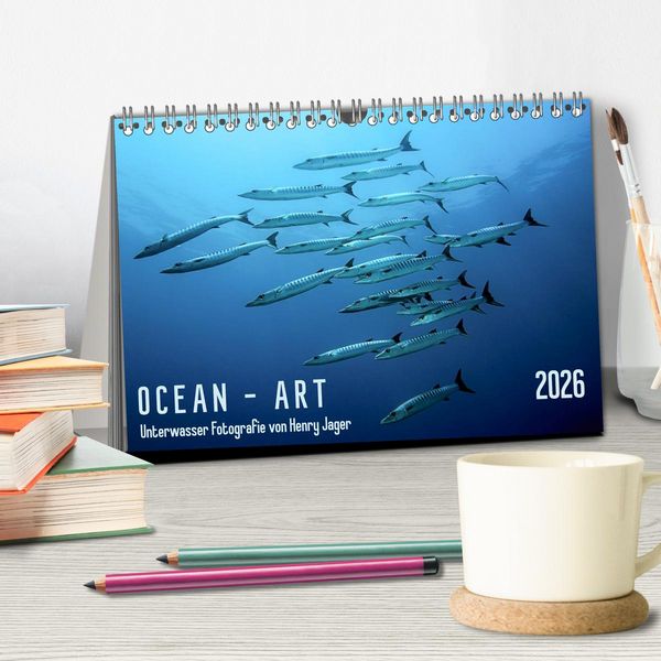 Produktbild: OCEAN - ART (Tischkalender 2026 DIN A5 quer), CALVENDO Monatskalender