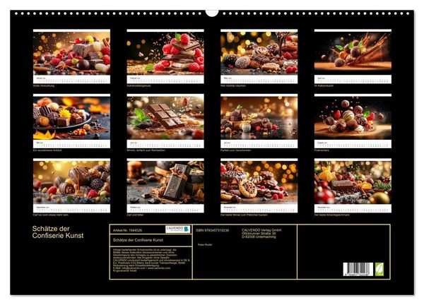 Produktbild: Sch&auml;tze der Confiserie Kunst (Wandkalender 2026 DIN A2 quer), CALVENDO Monatskalender