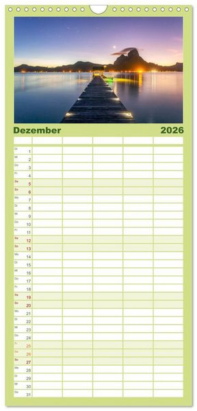Produktbild: Familienplaner 2026 - S&uuml;dsee Inseln - Eine Reise ins Paradies mit 5 Spalten (Wandkalender, 21 x 45 cm) CALVENDO