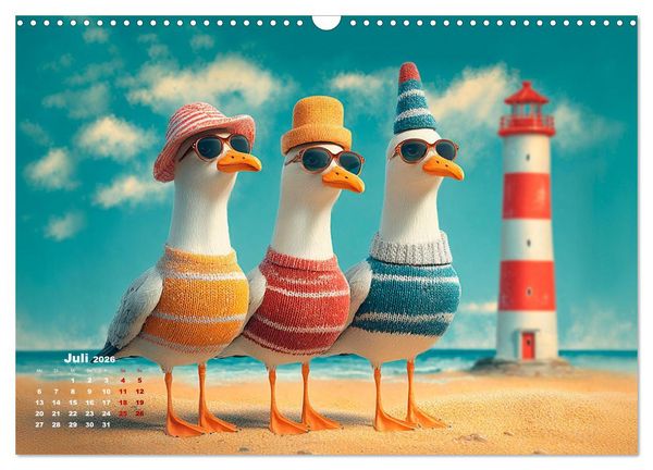 Produktbild: M&ouml;wen on Tour (Wandkalender 2026 DIN A3 quer), CALVENDO Monatskalender