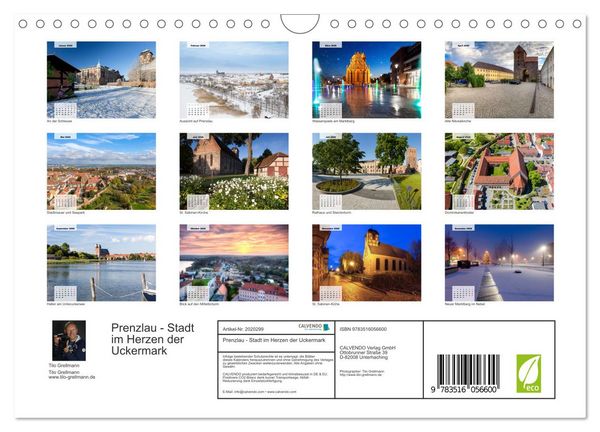Produktbild: Prenzlau - Stadt im Herzen der Uckermark (Wandkalender 2026 DIN A4 quer), CALVENDO Monatskalender