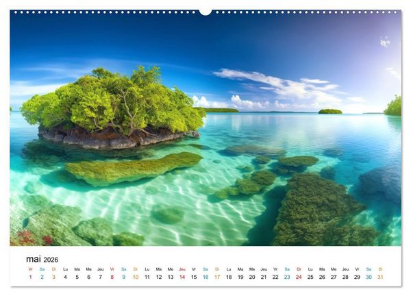 Produktbild: Paysages r&ecirc;v&eacute;s (Calendrier mural 2026 DIN A2 vertical) calendrier de bureau