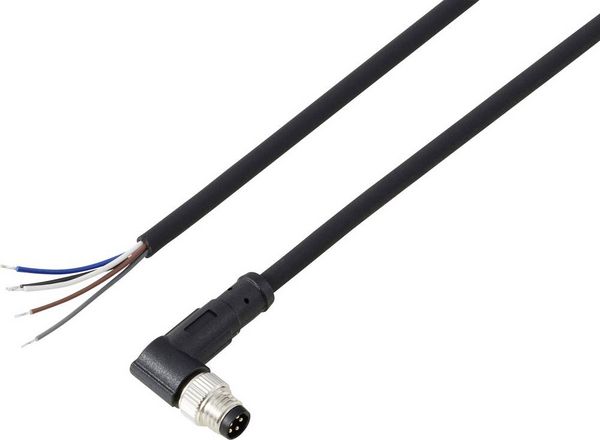 Produktbild: TRU COMPONENTS TC-13751880 Anschlussleitung M8 x 1 Stecker, gewinkelt 10 m Polzahl Sensoren: 5 1 St.