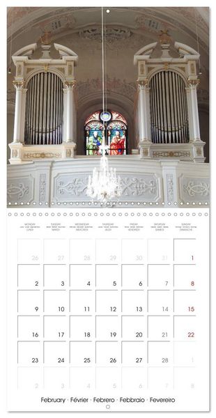 Produktbild: Fantastic German Church Organs (Wall Calendar 2026 12 &times; 12 Inch) CALVENDO 12 Month Wall Calendar
