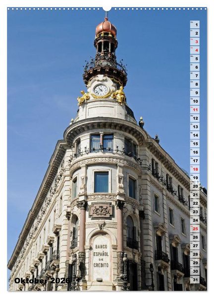 Produktbild: Madrid (Wandkalender 2026 DIN A2 hoch), CALVENDO Monatskalender