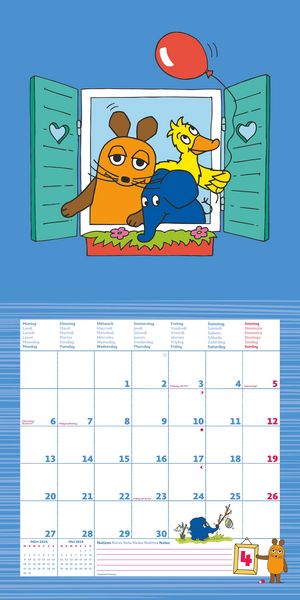 Produktbild: Die Maus 2026 - Broschürenkalender 30x30 cm (30x60 geöffnet) - Kalender mit Plat