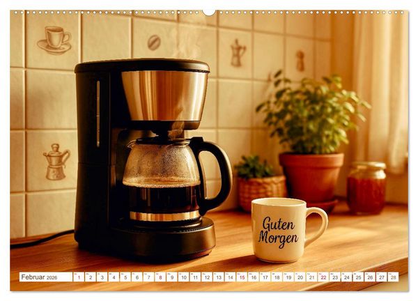 Produktbild: Hei&szlig;er Kaffee (Wandkalender 2026 DIN A2 quer), CALVENDO Monatskalender
