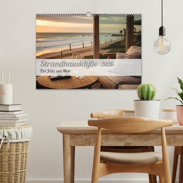 Produktbild: Strandhausidylle (Wandkalender 2026 DIN A3 quer), CALVENDO Monatskalender