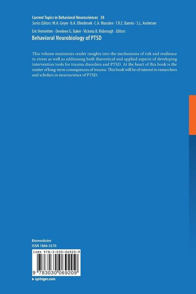 Produktbild: Behavioral Neurobiology of PTSD