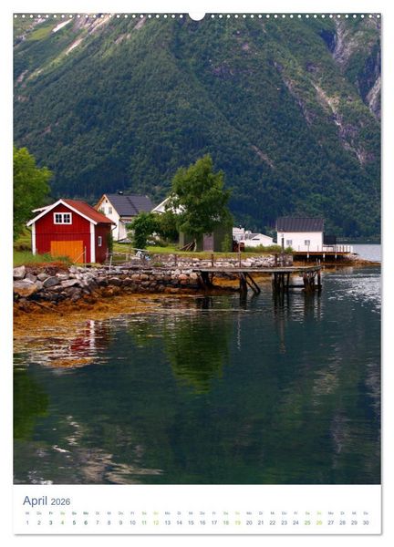 Produktbild: Norwegen - Unterwegs im Fjordland (hochwertiger Premium Wandkalender 2026 DIN A2 hoch), Kunstdruck in Hochglanz
