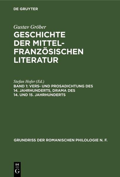 Produktbild: Vers- und Prosadichtung des 14. Jahrhunderts, Drama des 14. und 15. Jahrhunderts