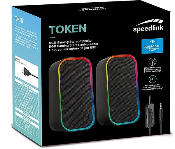 Produktbild: SPEEDLINK TOKEN RGB Gaming Stereo Speaker, black
