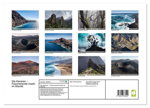 Produktbild: Die Kanaren &ndash; Faszinierende Inseln im Atlantik (hochwertiger Premium Wandkalender 2026 DIN A2 quer), Kunstdruck in Hochglanz
