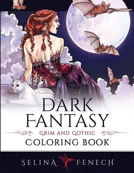 Dark Fantasy Coloring Book, Taschenbuch von Selina Fenech, Fairies and Fantasy Pty Ltd, 9781922390226