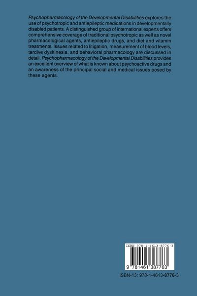 Produktbild: Psychopharmacology of the Developmental Disabilities