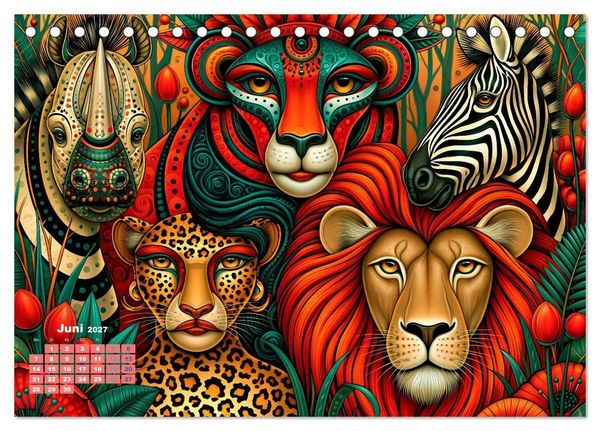 Produktbild: Tierisch extravagant (Tischkalender 2027 DIN A5 quer), CALVENDO Monatskalender