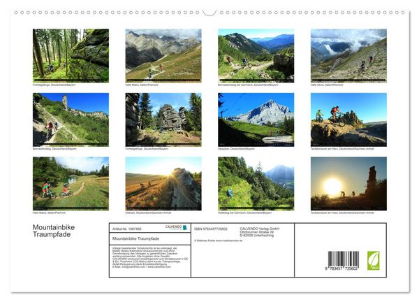 Produktbild: Mountainbike Traumpfade (hochwertiger Premium Wandkalender 2026 DIN A2 quer), Kunstdruck in Hochglanz