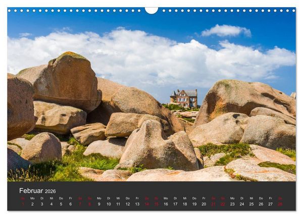 Produktbild: C&ocirc;te de Granit Rose - Ein K&uuml;stenbereich in der Bretagne (Wandkalender 2026 DIN A3 quer), CALVENDO Monatskalender
