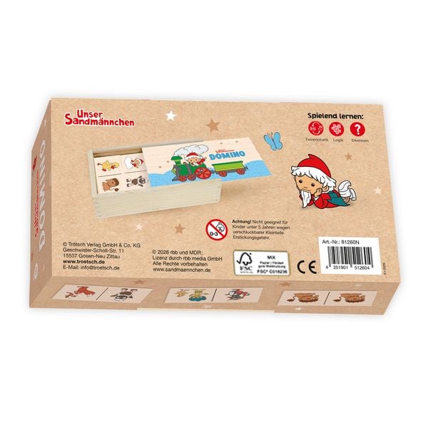 Produktbild: TR&Ouml;TSCH - Unser Sandm&auml;nnchen Domino aus Holz