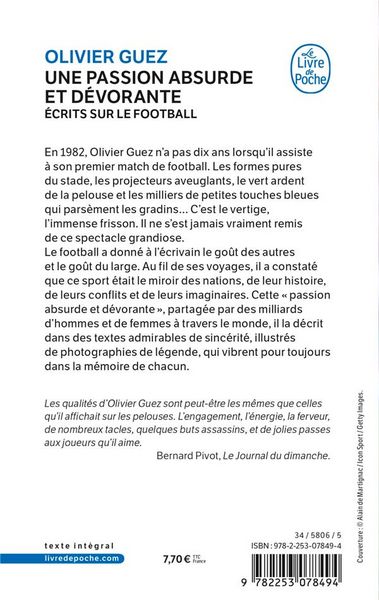 Produktbild: Une passion absurde et d&eacute;vorante : &eacute;crits sur le football (2014-2020)