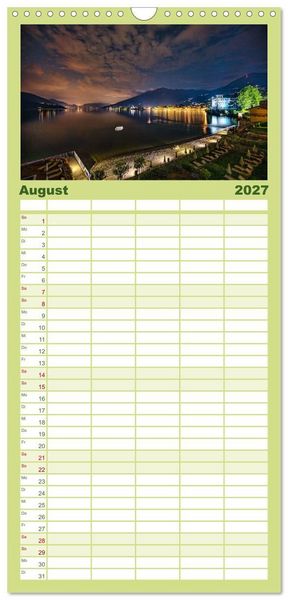 Produktbild: Familienplaner 2027 - Traumziele am Comer See mit 5 Spalten (Wandkalender, 21 x 45 cm) CALVENDO