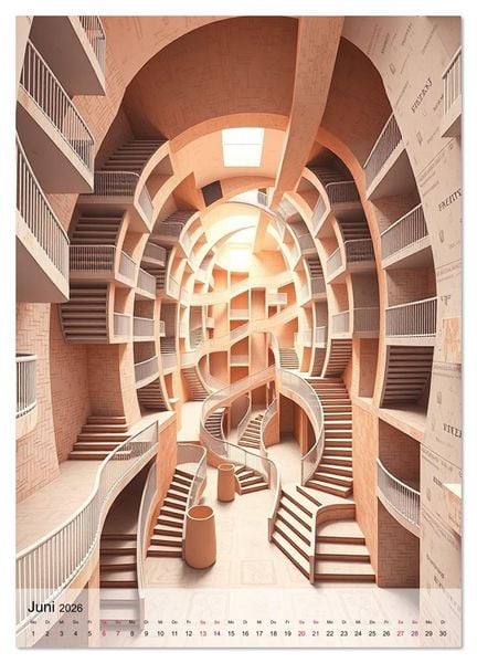 Produktbild: Architekturen des Unm&ouml;glichen - Zwischen Realit&auml;t und Illusion (Wandkalender 2026 DIN A4 hoch), CALVENDO Monatskalender